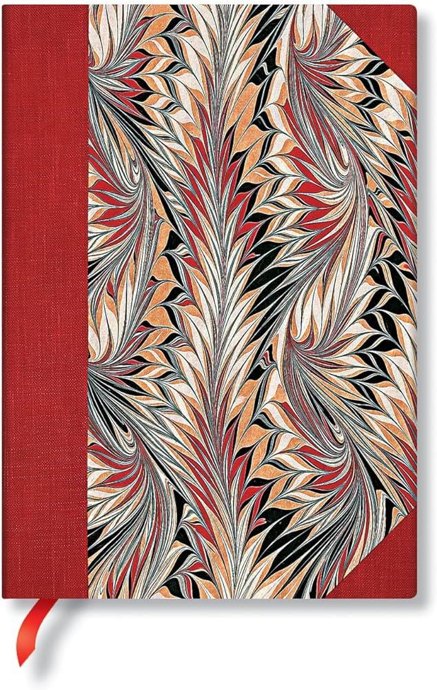 COCKERELL MARBLED PAPER RUBEDO MIDI LINED   | 9781439793619 | PAPERBLANKS