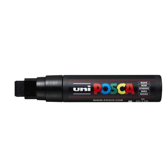 POSCA PC-17K BLACK CHISEL SHAPED | 4902778364222 | UNI POSCA