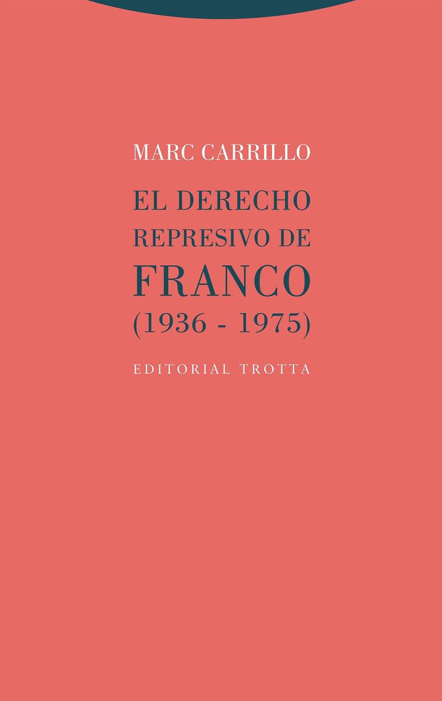 EL DERECHO REPRESIVO DE FRANCO (1936-1975) | 9788413641034 | MARC CARRILLO