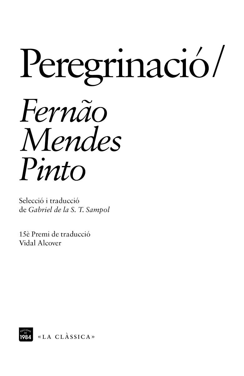 PEREGRINACIO | 9788416987221 | FERNAO MENDES PINTO