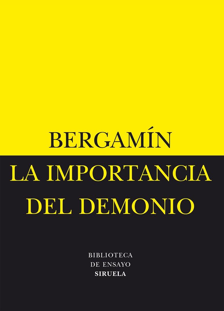 IMPORTANCIA DEL DEMONIO, LA | 9788478444960 | BERGAMIN