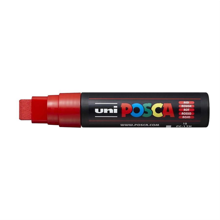 POSCA PC-17K RED CHISEL SHAPED | 4902778364215 | UNI POSCA