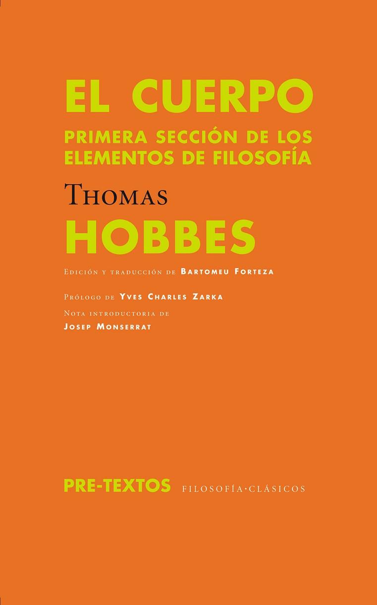EL CUERPO PRIMERA SECCION DE LOS ELEMENTOS DE LA FILOSOFIA | 9788492913404 | HOBBES, THOMAS