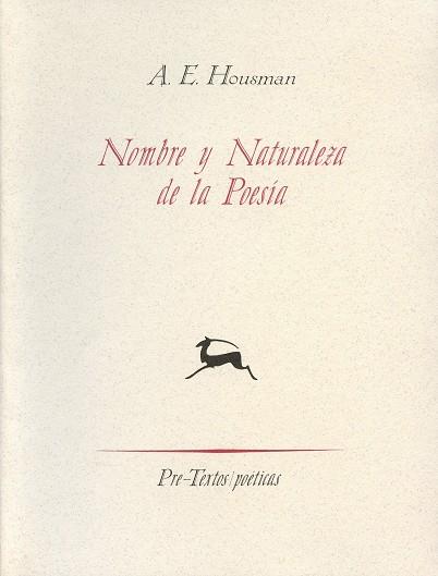 NOMBRE Y NATURALEZA DE LA POESIA | 9788481911671 | HOUSMAN, A.E.
