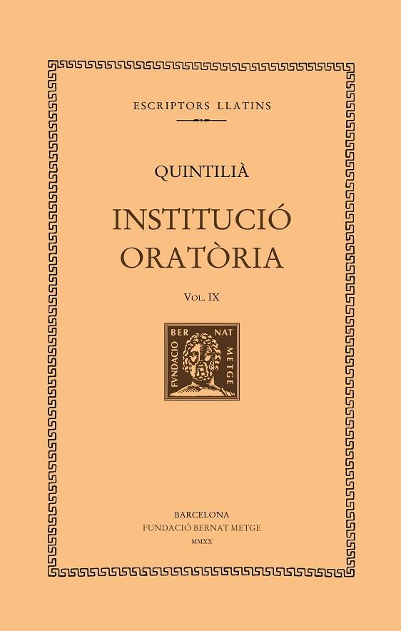 Institució Oratòria IX | 9788498593617 | MARC FABI QUINTILIA