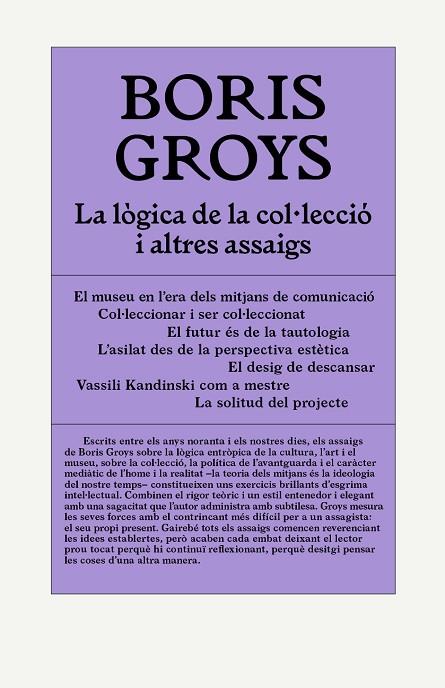 La lògica de la col·lecció i altres assaigs | 9788412230574 | Boris Groys