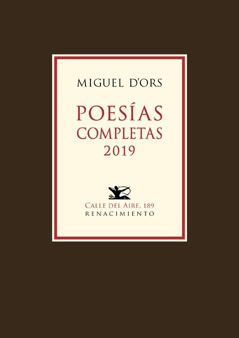 POESIAS COMPLETAS 2019 | 9788417950002 | MIGUEL D'ORS