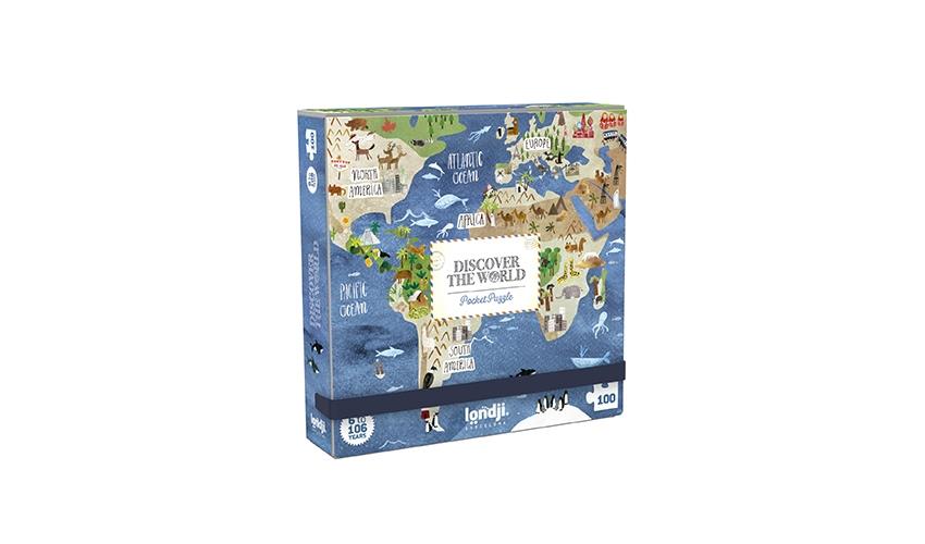 DISCOVER THE WORLD POCKET PUZZLE | 8436580423120 | LONDJI