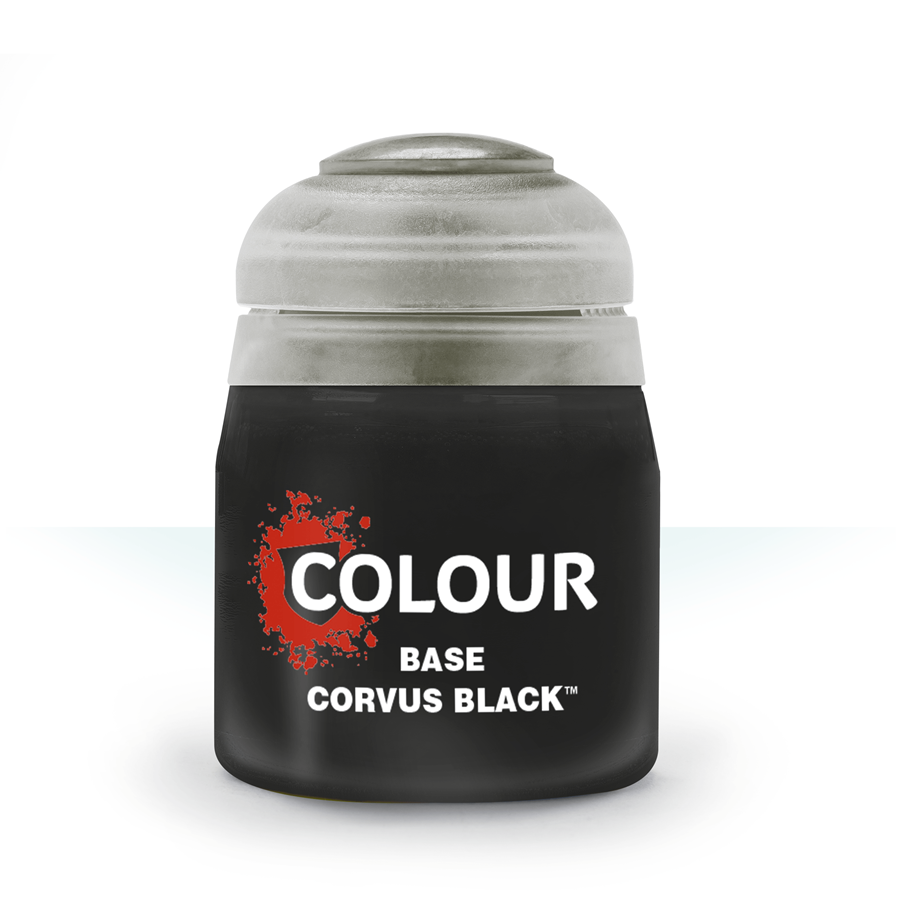 BASE: CORVUS BLACK (12ML) (6-PACK) | 99189950126061 | GAMES WORKSHOP