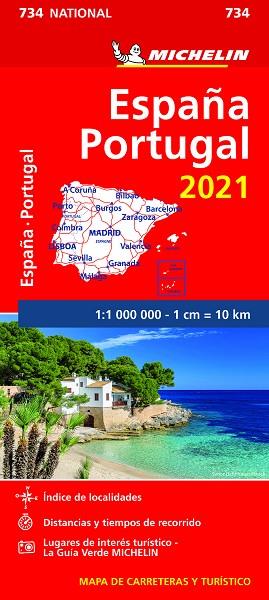MAPA NATIONAL NUM 734 ESPAÑA - PORTUGAL 2022 | 9782067254640 | MICHELIN