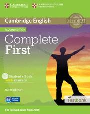 COMPLETE FIRST STUDENT'S BOOK WITH ANSWERS WITH CD-ROM WITH TESTBANK 2ND EDITION | 9781107501805 | GUY BROOK-HART