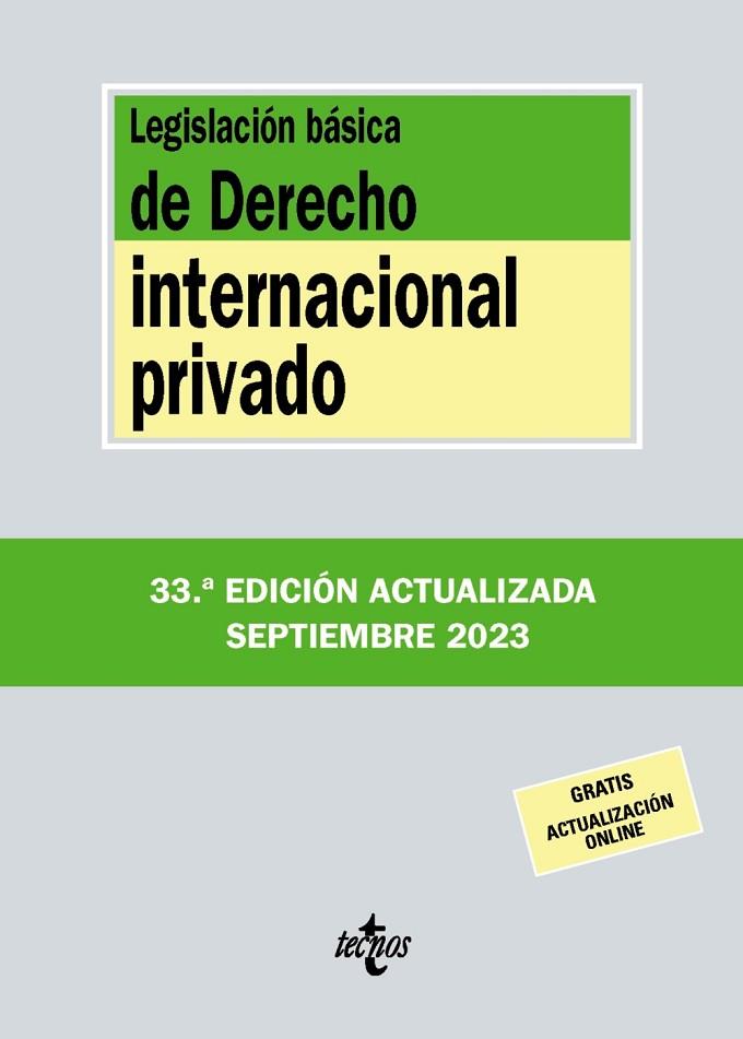 LEGISLACIÓN BÁSICA DE DERECHO INTERNACIONAL PRIVADO 2023 | 9788430988358 | EDITORIAL TECNOS