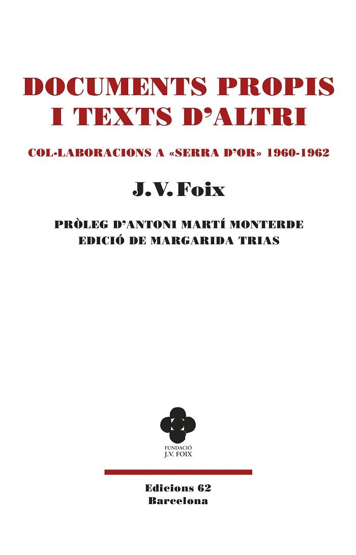 DOCUMENTS PROPIS I TEXTS D'ALTRI | 9788429780802 | J. V. Foix i Mas