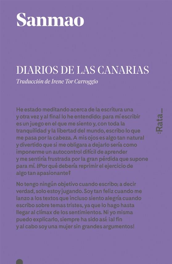 DIARIOS DE LAS CANARIAS | 9788416738090 | SANMAO