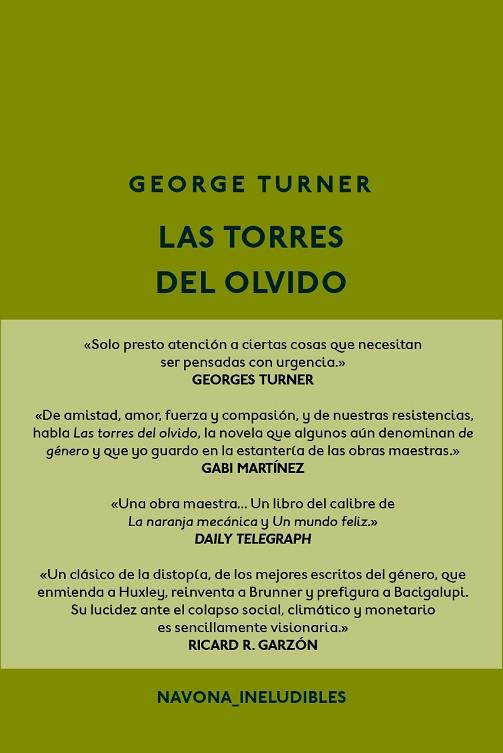 LAS TORRES DEL OLVIDO | 9788417181499 | GEORGE TURNER