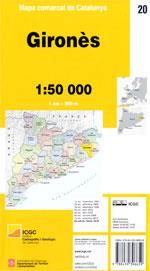 MAPA COMARCAL DE CATALUNYA 1:50 000. GIRONÈS - 20 | 9788439396659 | INSTITUT CARTOGRAFIC DE CATALUNYA