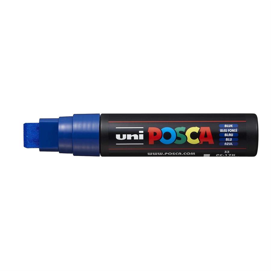 POSCA PC-17K BLUE CHISEL SHAPED | 4902778364239 | UNI POSCA