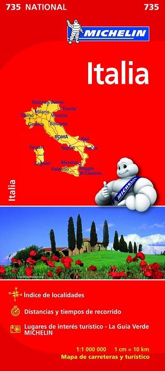 ITALIA MAPA DE CARRETERES 735 | 9782067200173 | MICHELIN