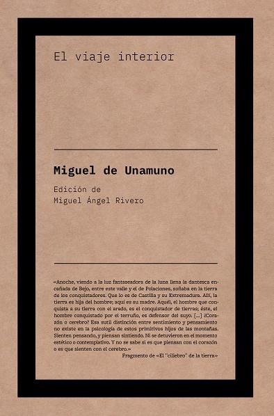 EL VIAJE INTERIOR | 9788418546167 | MIGUEL DE UNAMUNO