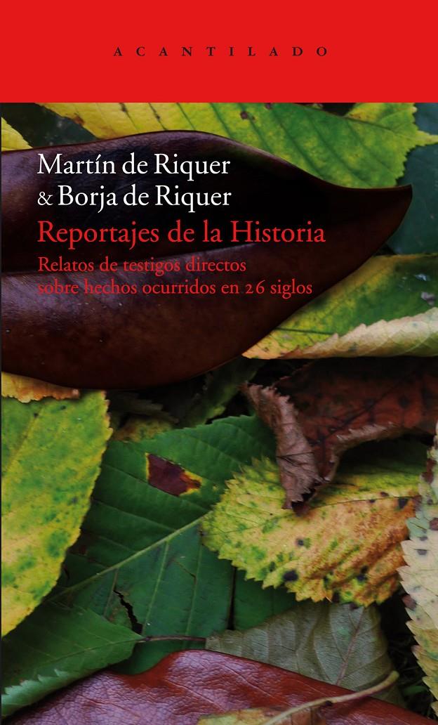 REPORTAJES DE LA HISTORIA ESTUCHE 2 VOLS. | 9788492649747 | BORJA DE RIQUER & MARTIN DE RIQUER 