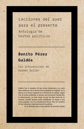 LECCIONES DEL AYER PARA EL PRESENTE | 9788418236570 | BENITO PEREZ GALDOS