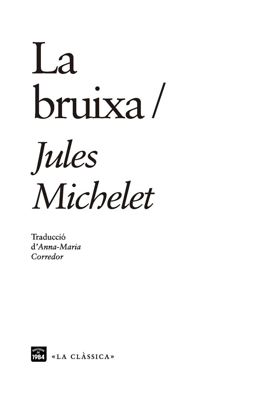 LA BRUIXA | 9788416987610 | JULES MICHELET