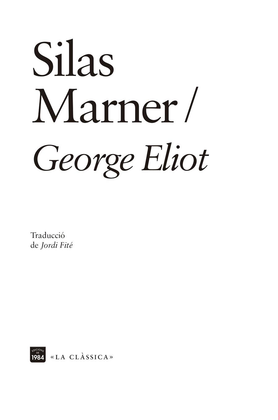 SILAS MARNER | 9788418858420 | GEORGE ELIOT