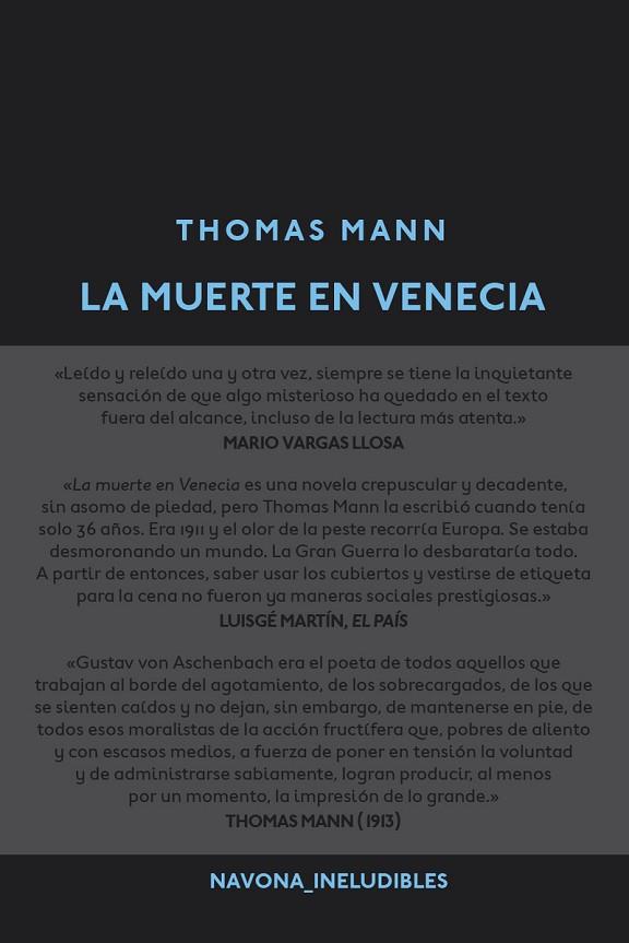 LA MUERTE EN VENECIA | 9788417181772 | THOMAS MANN