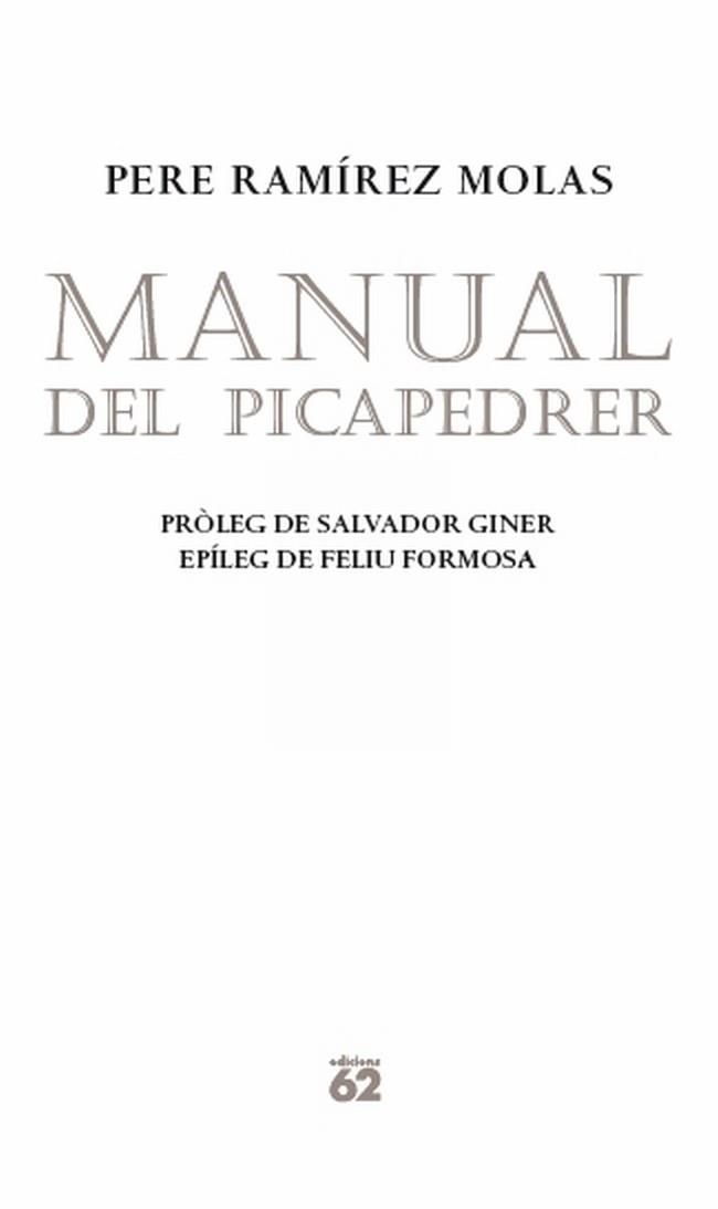 MANUAL DEL PICAPEDRER | 9788429768732 | RAMIREZ MOLAS, PERE