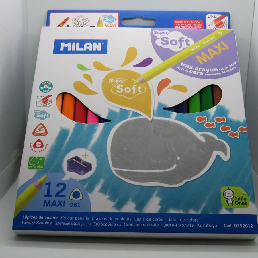 12 LLAPIS DE COLORS SUPER SOFT | 8411574025894 | MILAN