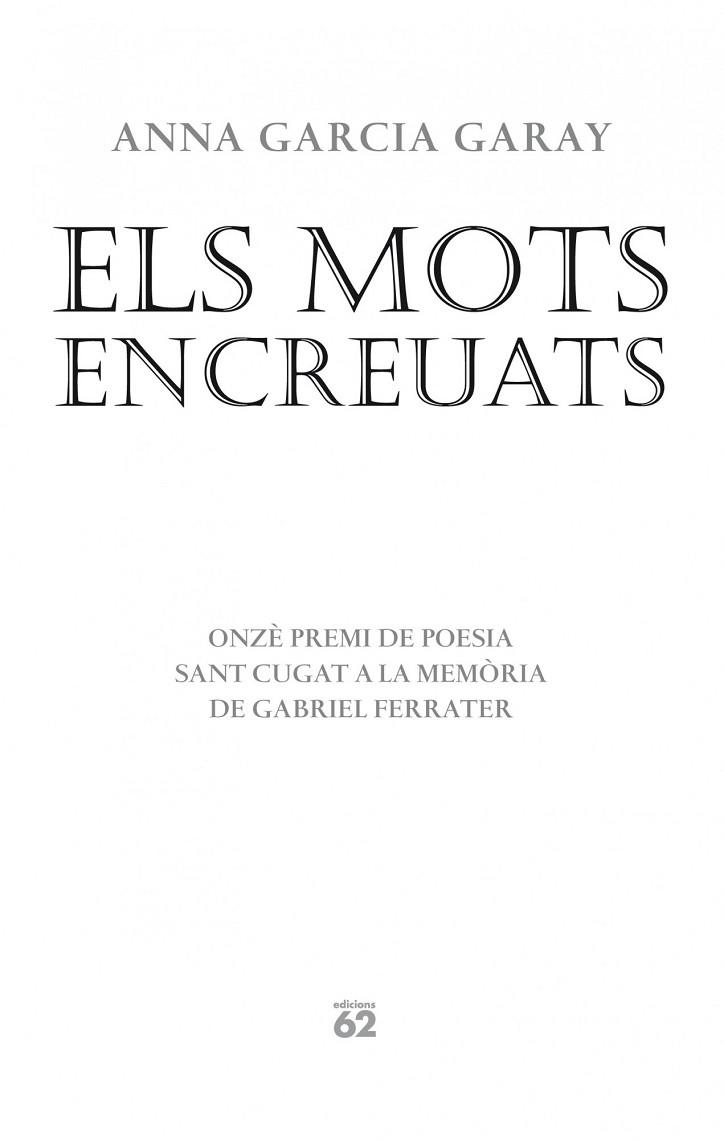 ELS MOTS ENCREUATS | 9788429770575 | GARCIA GARAY, ANNA