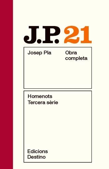 HOMENOTS TERCERA SERIE OCJP 21 | 9788497101615 | PLA, JOSEP