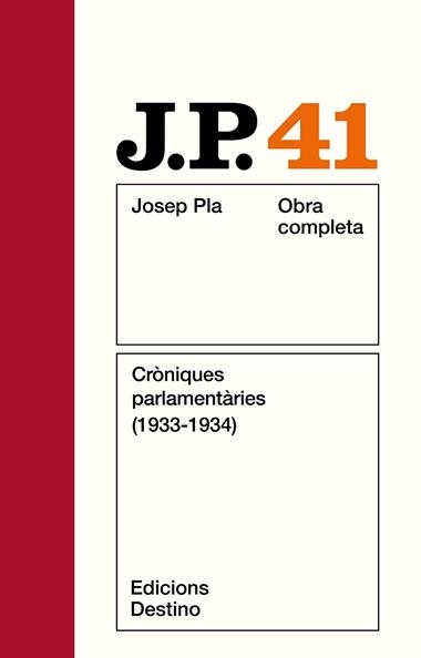 CRONIQUES PARLAMENTARIES (1933-1934) | 9788423312184 | PLA, JOSEP