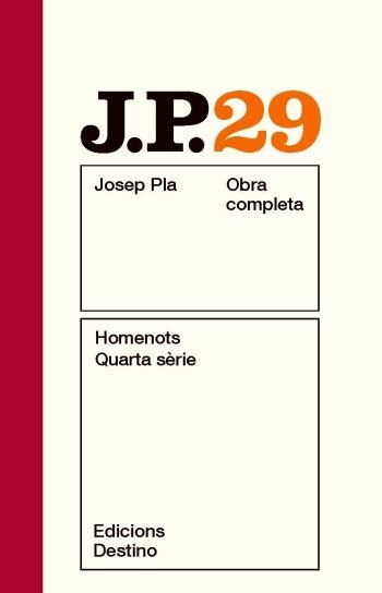 HOMENOTS QUARTA SERIE OCJP 29 | 9788497101691 | PLA, JOSEP