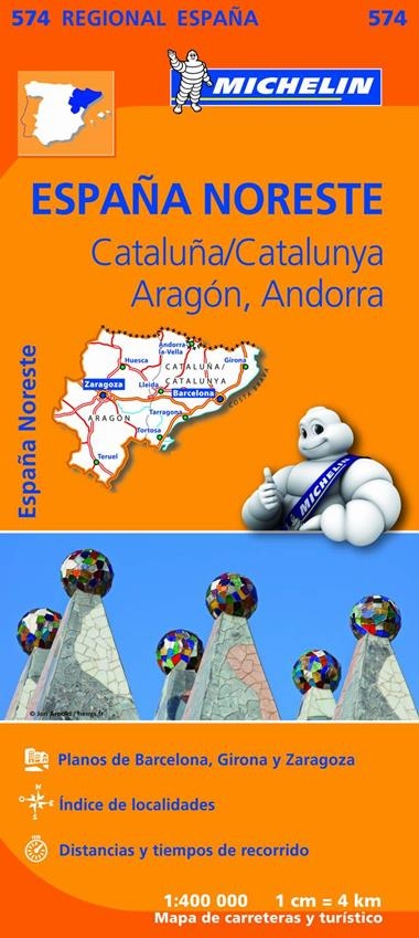 MAPA REGIONAL CATALUNYA ARAGON ANDORRA MICHELIN | 9782067184251 | VV.AA.