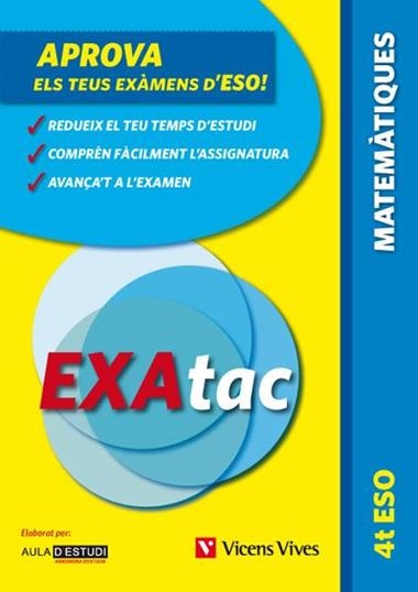 EXATAC 4 ESO MATEMATIQUES | 9788468211442 | AULA D'ESTUDI, ASSESSORIA D'ESTUDIS S.L