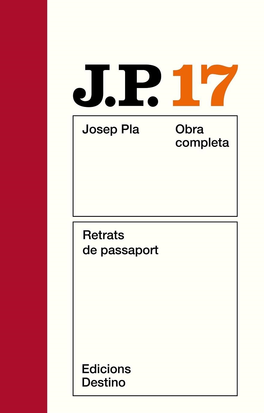 RETRATS DE PASSAPORT OCJP 17 | 9788423305834 | PLA, JOSEP