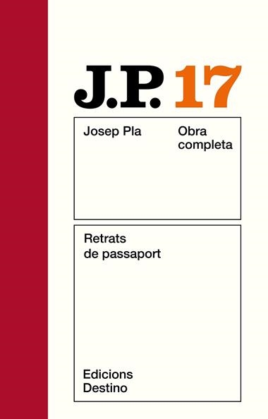 RETRATS DE PASSAPORT OCJP 17 | 9788423305834 | PLA, JOSEP