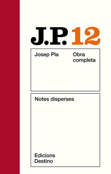 NOTES DISPERSES | 9788423305353 | PLA, JOSEP