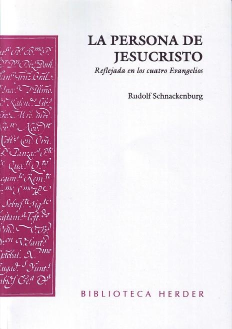PERSONA DE JESUCRISTO, LA | 9788425420214 | SCHNACKENBURG, RUDOLF