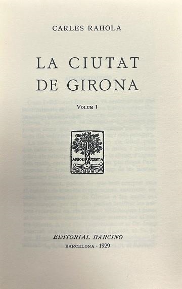 CIUTAT DE GIRONA (2 VOL.) | 9788485031085 | CARLES RAHOLA