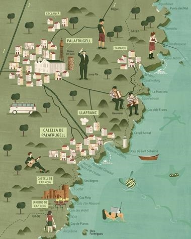 LAMINA MAPA PALAFRUGELL TAMARIU LLAFRANC CALELLA | 8424455006240 | ANA YAEL