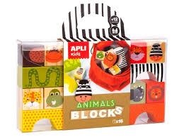 ANIMALS BLOCKS DE FUSTA 16 UNITATS | 8410782151869 | APLI KIDS