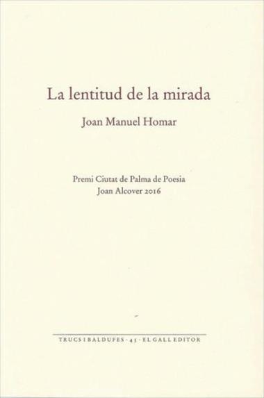 LA LENTITUD DE LA MIRADA | 9788416416165 | JOAN MANUEL HOMAR