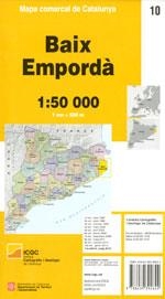 MAPA COMARCAL DE CATALUNYA 10 BAIX EMPORDA 1:50.000 | 9788439392644 | ICGC