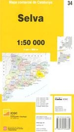 MAPA COMARCAL DE CATALUNYA 1:50 000. 34 SELVA | 9788439396680 | INSTITUT CARTOGRAFIC DE CATALUNYA