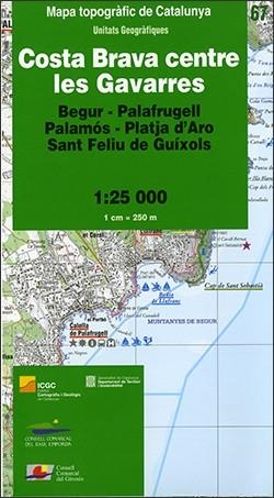 MAPA TOPOGRAFIC DE CATALUNYA 1:25 000 COSTA BRAVA CENTRE LES GAVARRES | 9788439397533