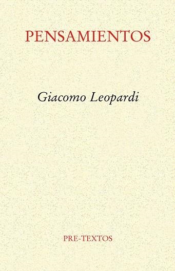 PENSAMIENTOS LEOPARDI | 9788481911909 | GIACOMO LEOPARDI