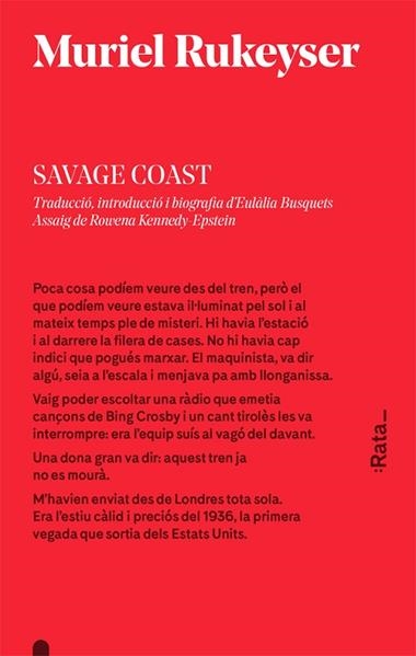 SAVAGE COAST | 9788416738106 | MURIEL RUKEYSER