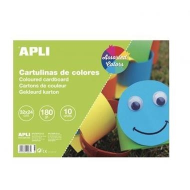 PAPER CARTULINES DE COLORS 32X24CM 10F COLORS VARIATS | 8410782144830 | APLI
